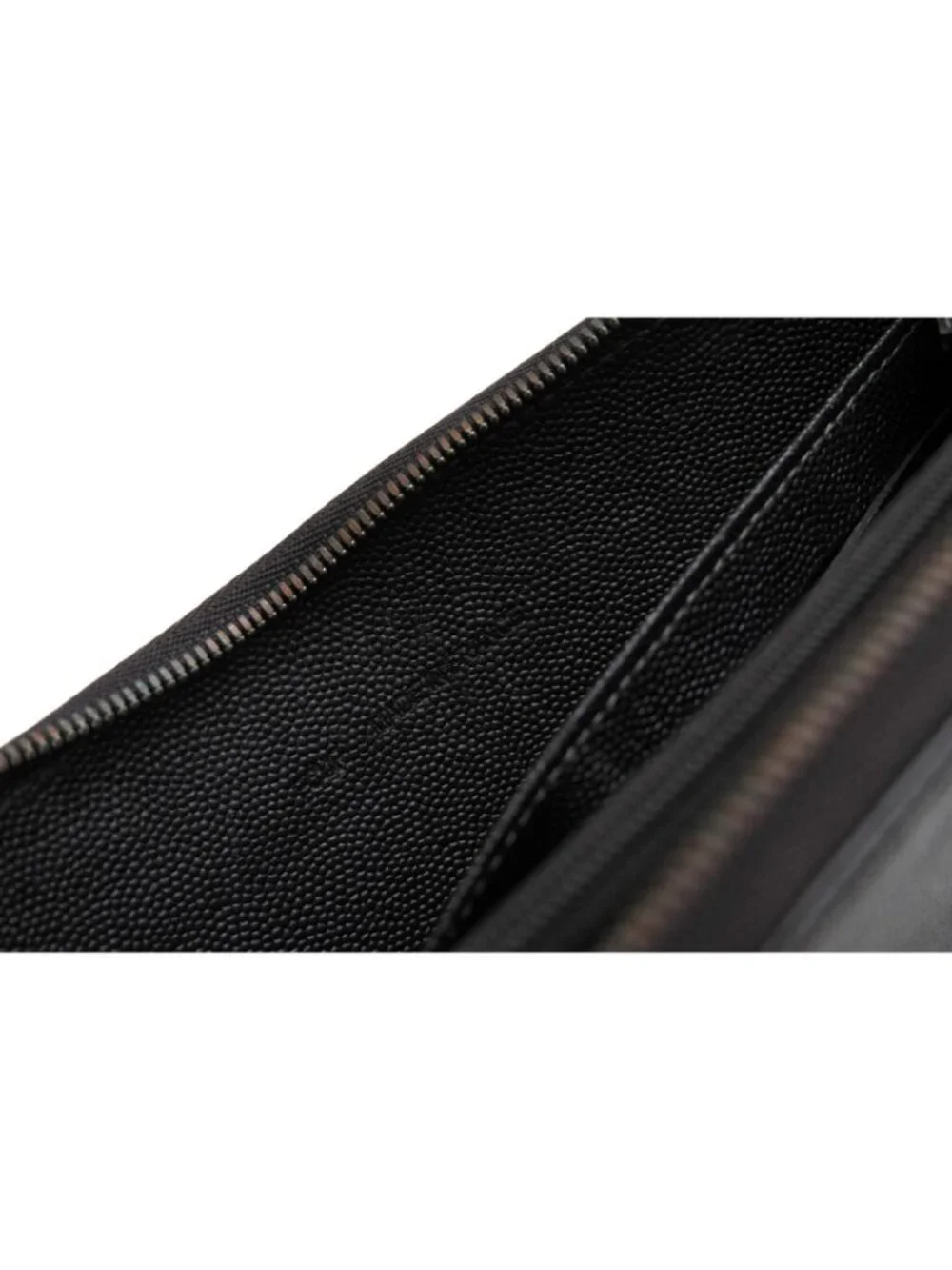 Cartier Wallet Leather Black Santos Coin Purse Round Zip Around
